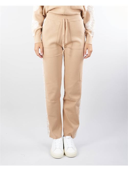 Pantalone in maglia con inserti in pizzo No Secrets NO SECRETS | Pantalone | NS28355